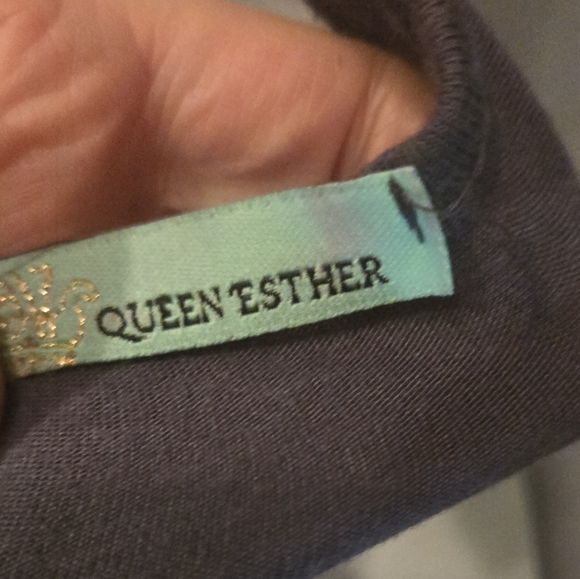 Queen Esther Embellished Dark Gray Tank Top Dress/tunic Bodycon SzM - Picture 8 of 8